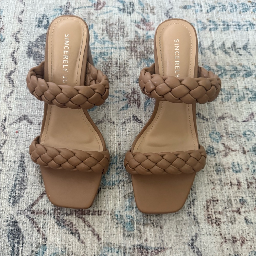 Sincerely Jules Brown Braided Sandals